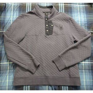 Spyder Gray Quarter Snaps Jacket Skiing, snowboarding Jacket Size Medium
